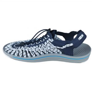 Hand Woven Sandals Blue White