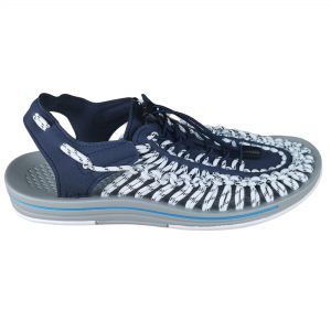 Hand Woven Sandals Blue White